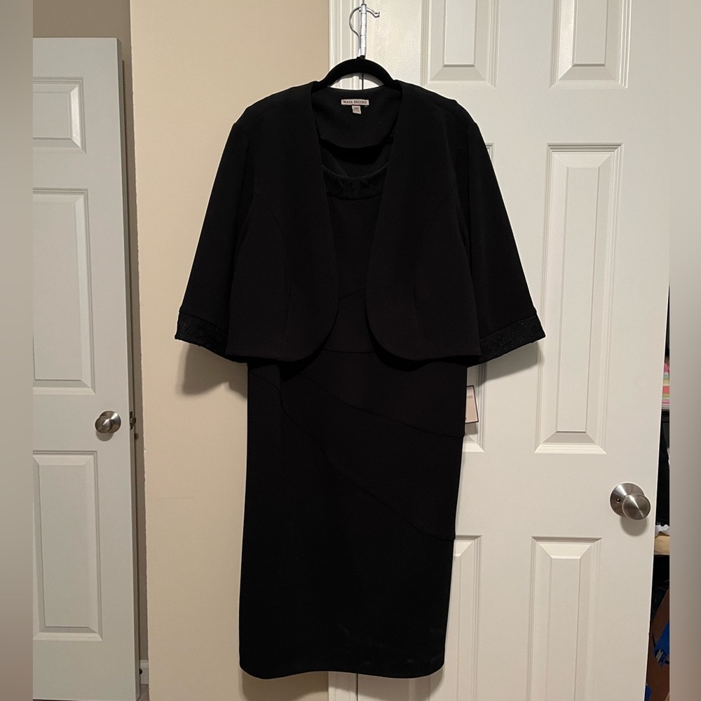 Dressy sleeveless black dress with jacket